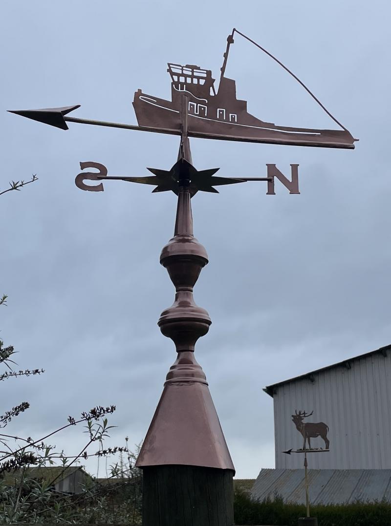 Girouette Bateau remorqueur « Le Vaillant » sur épis