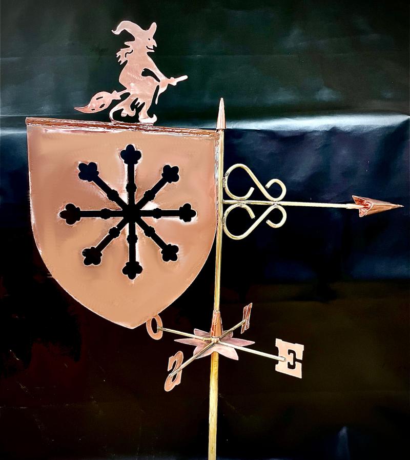 Girouette Le blason de Marchiennes et la sorcière